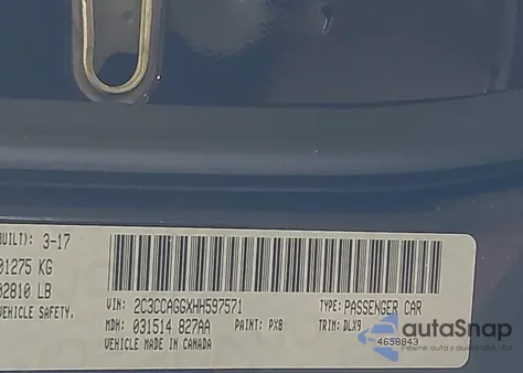 2017 Chrysler 300 300S Awd from USA, damaged, VIN 2C3CCAGGXHH597571